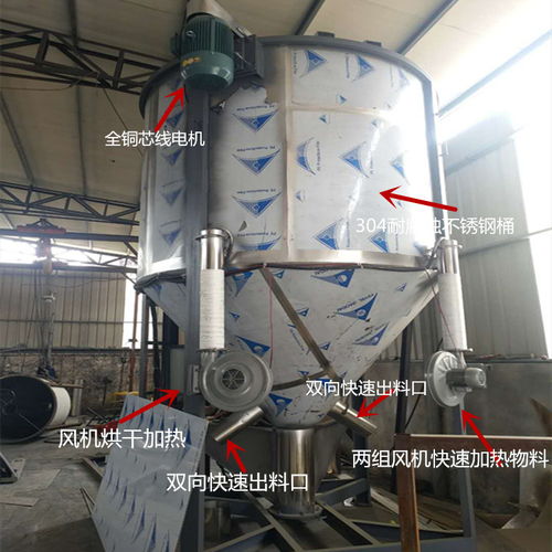 東莞廠家直銷立式熔噴布pp塑料顆粒加熱不銹鋼攪拌機(jī)